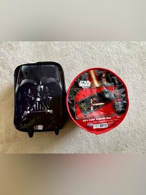 Star Wars Red and Black Kids Camp Sleeping Bag & Darth Vader Kids Suit Case